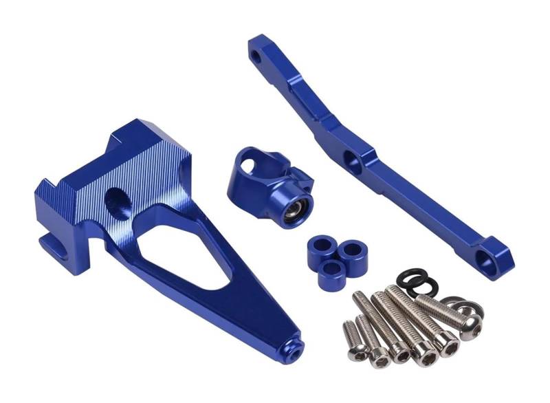 Lenkungsdämpfer Für MT-09 MT09 FZ-09 FZ09 2013-2020 Montagehalterung Kit Halterung Unterstützung Einstellbarer Motorrad Lenkungsdämpfer Stabilisator(Blau) von NIKISO