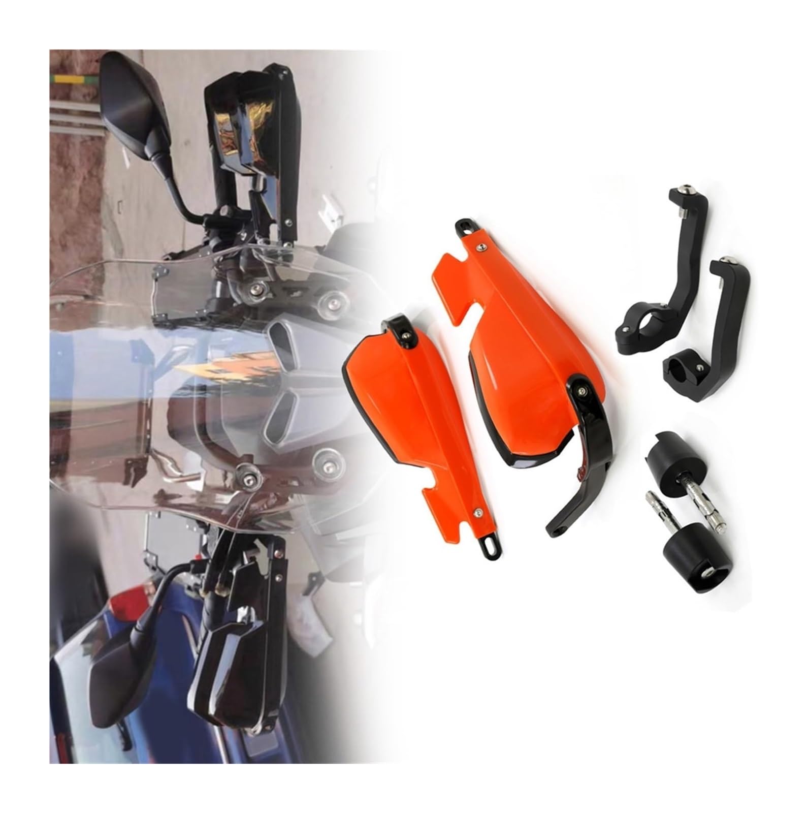 Motorrad Handschutz Für B&MW Für R Nine T 2014 2015 2016 2017 2018 2019 Handschutz Hand Lenker Griff Bar Schutz Schützen(Orange) von NIKISO