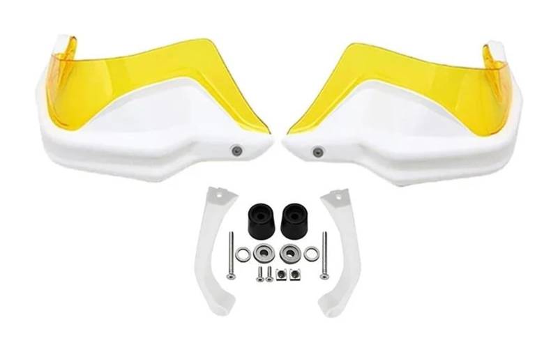 Motorrad Handschutz Für B&MW Für R NineT Für Pure Für Racer Für Urban G/S Für Scrambler 2017-2023 Handprotektoren Motorradlenker Handschutzschutz(White Yellow Set) von NIKISO