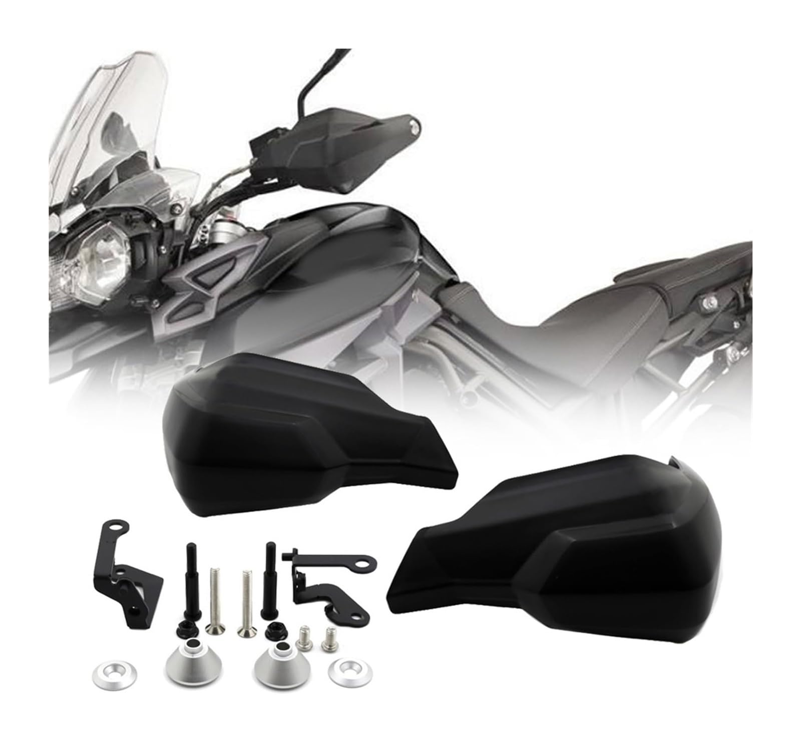 Motorrad Handschutz Für T&riumph Für THRUXTON Für Tiger 800 1200 XC/XCX/XR 2012-2020 Handprotektoren Handschildschutz Handschutzschutz Schwarz(Original Handlebar) von NIKISO