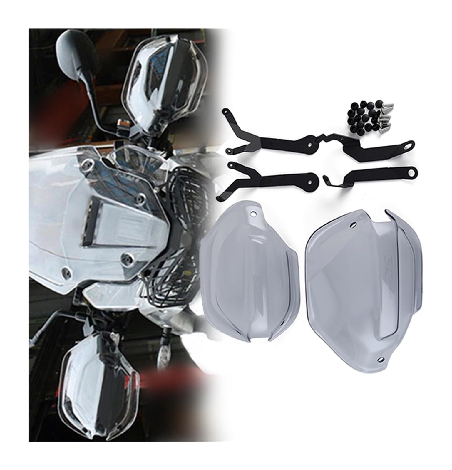 Motorrad Handschutz Für T&riumph TR Für Tiger 900 2020 2021 Griffschutz Lenkerschutz Windschild Schutz Getriebe(Gray) von NIKISO