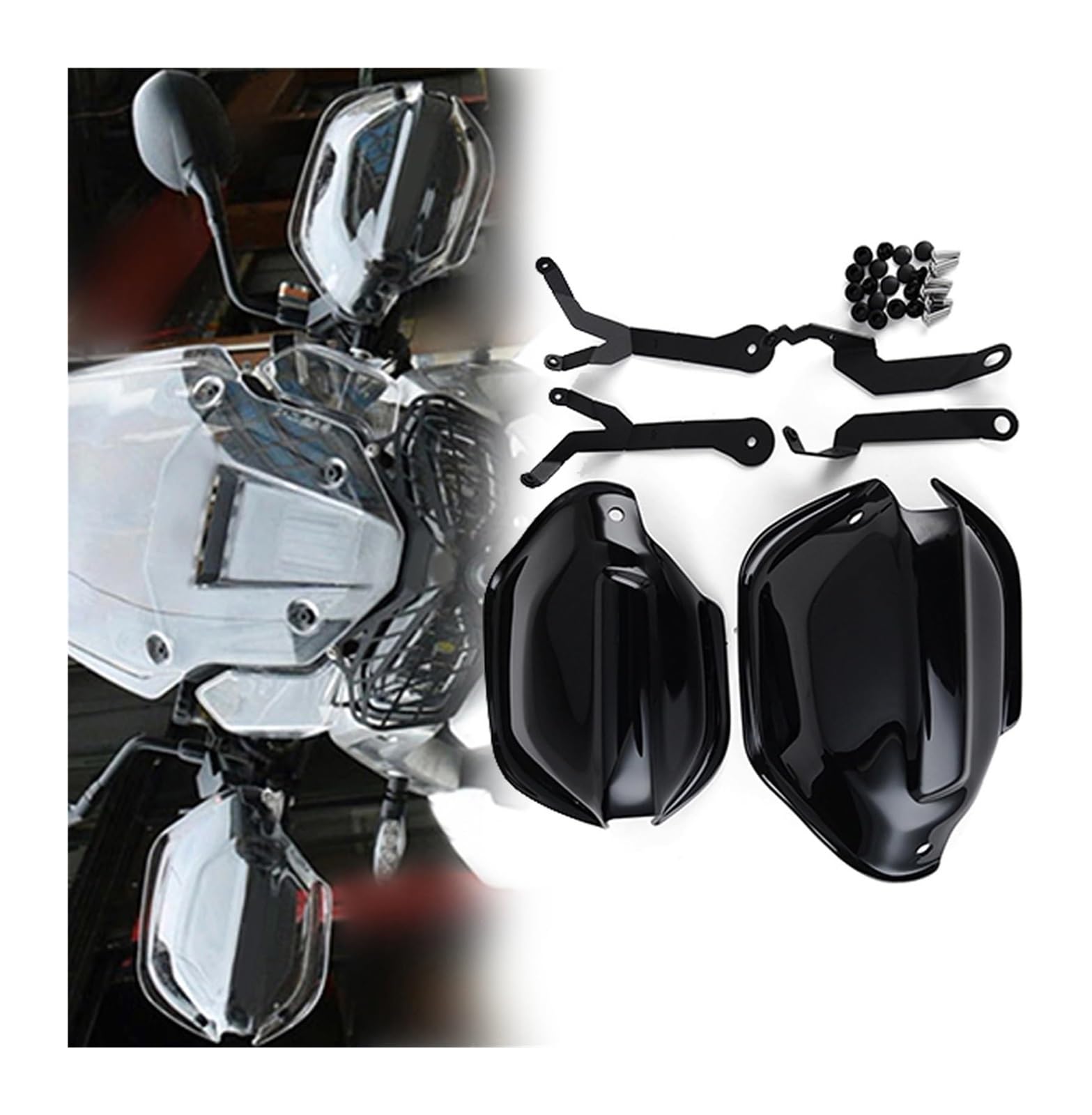 Motorrad Handschutz Für T&riumph TR Für Tiger 900 2020 2021 Griffschutz Lenkerschutz Windschild Schutz Getriebe(Schwarz) von NIKISO