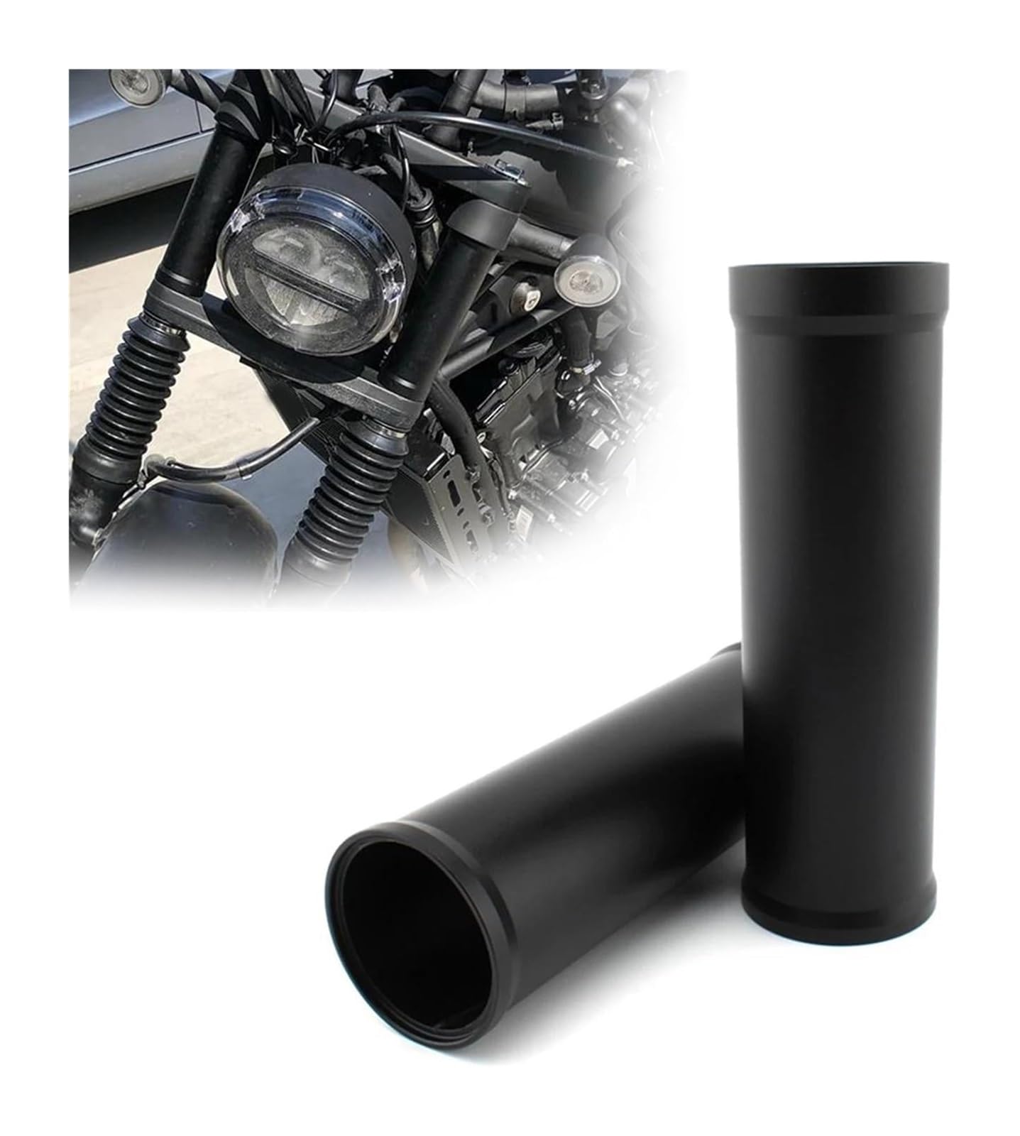 Motorrad Stoßdämpfer Hinten Für Rebel 250 2020 2021 2022 2023 Motorrad Front Upper Gabel Boot Rohr Slider Stoßdämpfer Abdeckung Gamaschen von NIKISO