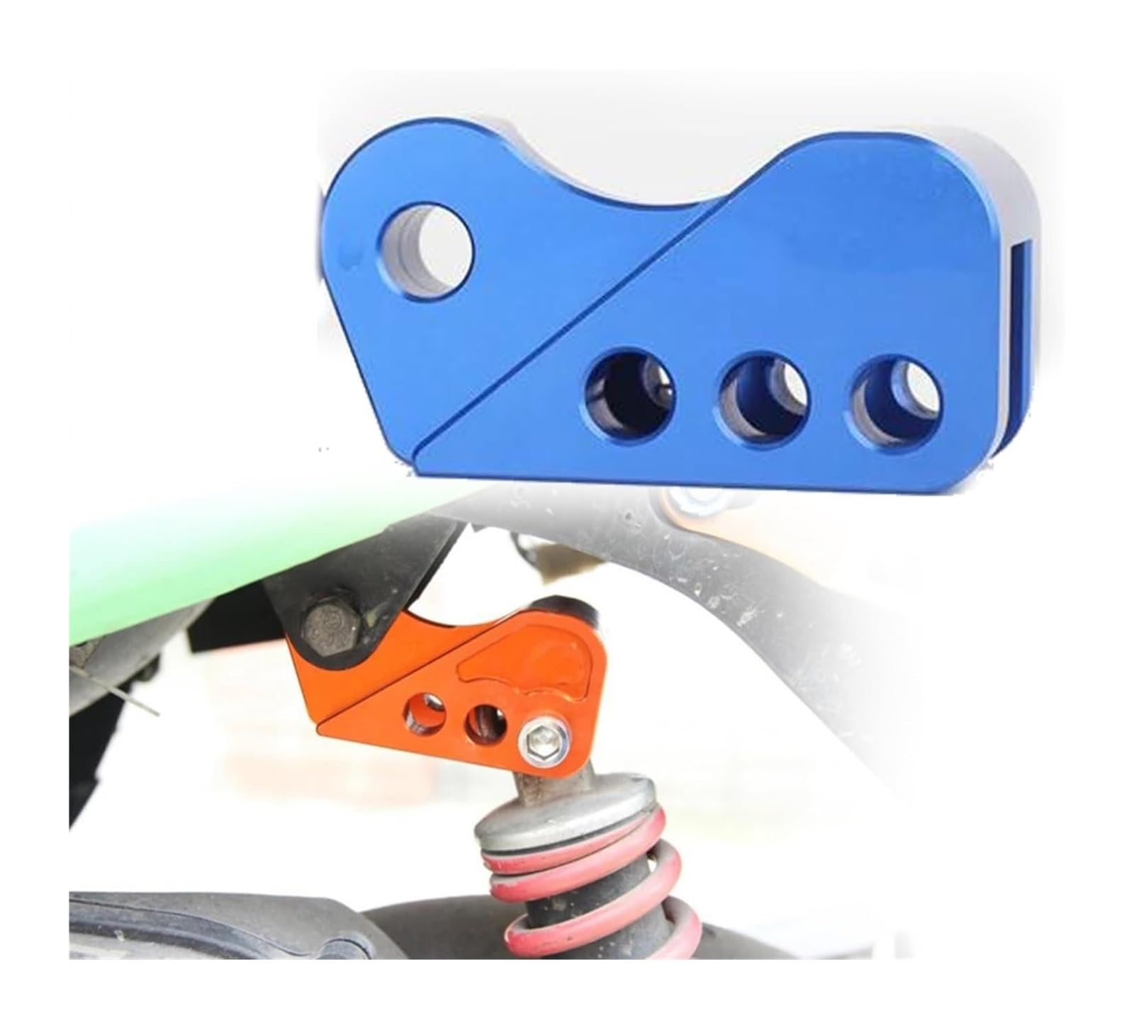 Motorrad Stoßdämpfer Hinten Für Y&amaha Motorrad Stoßdämpfer Motorrad Hinterer Stoßdämpfer Rückwärtsadapter Erhöhung Refit Universal(Left Blue) von NIKISO