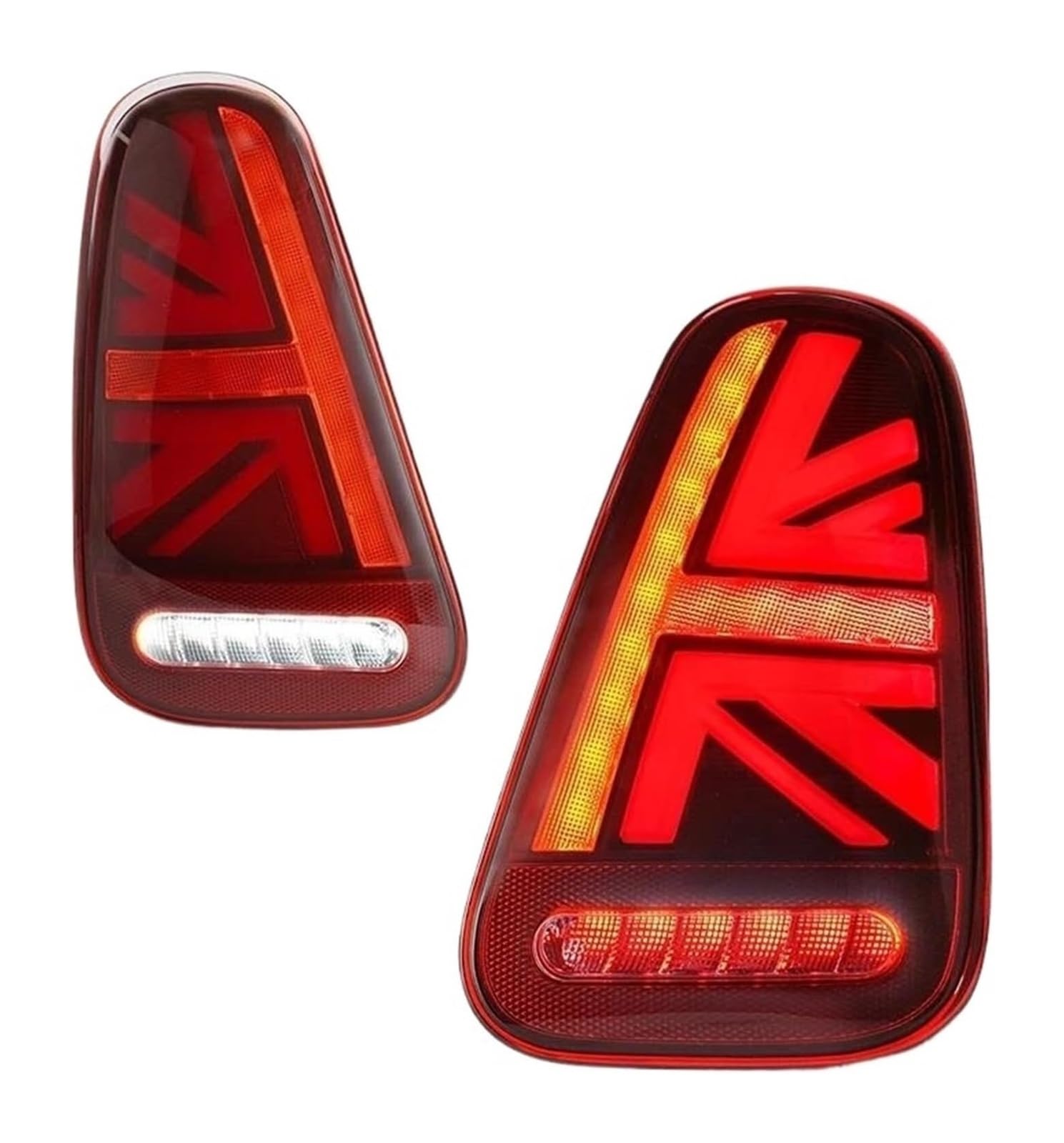 NIKISO Auto Rückspiegel Anzeige Lampe Für M&ini Für Coopers Für R50 Für R52 Für R53 Bremse Reverse Blinker Rückleuchten Auto Rückleuchten Hinten Schwanz Licht Baugruppen(2pcs Red) von NIKISO