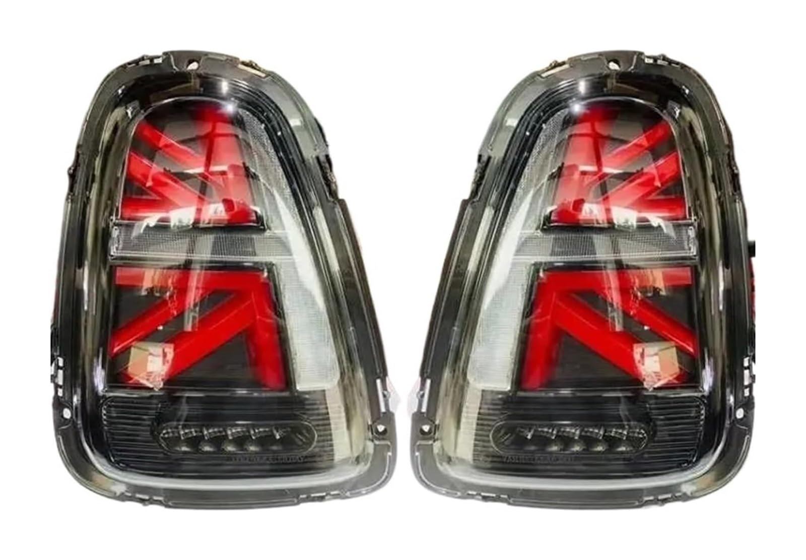 NIKISO Auto Rückspiegel Anzeige Lampe Für M&ini Für R56 Für R57 Für R58 Für R59 2007-2013 Bremse Reverse Blinker Licht Auto Hinten Rücklicht Montage Baugruppen(2pcs Red Clear,2007-2010 Year) von NIKISO