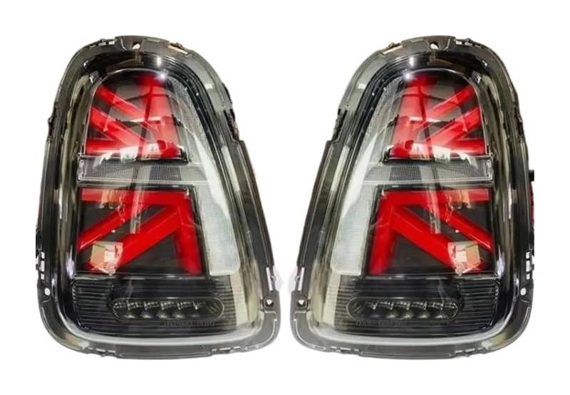 NIKISO Auto Rückspiegel Anzeige Lampe Für M&ini Für R56 Für R57 Für R58 Für R59 2007-2013 Bremse Reverse Blinker Licht Auto Hinten Rücklicht Montage Baugruppen(2pcs Red Clear,2011-2013 Year) von NIKISO