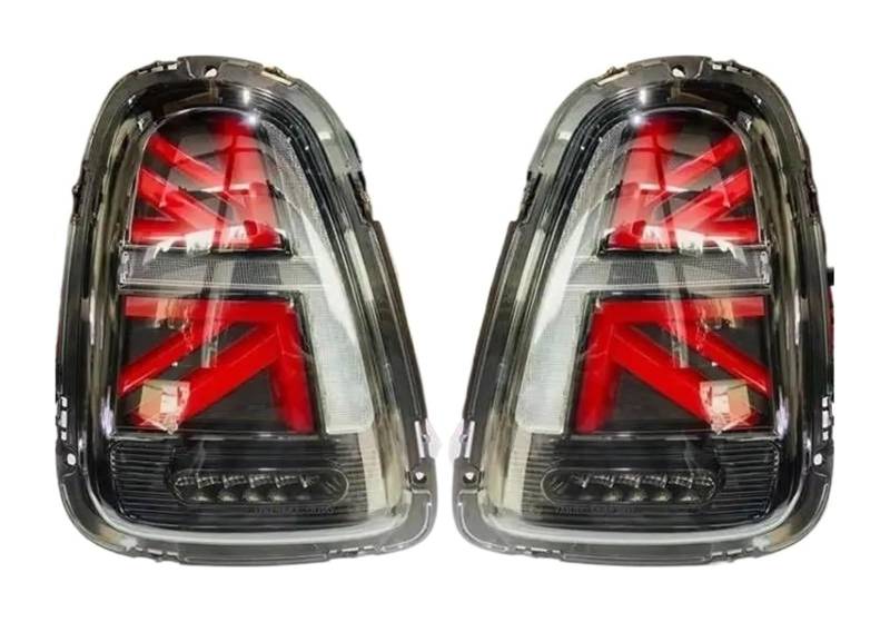 NIKISO Auto Rückspiegel Anzeige Lampe Für M&ini Für R56 Für R57 Für R58 Für R59 Lauf Blinker Bremse Reverse Auto Rückleuchten Hinten Schwanz Licht Baugruppen(2pcs Red Clear,2007-2010 Year) von NIKISO