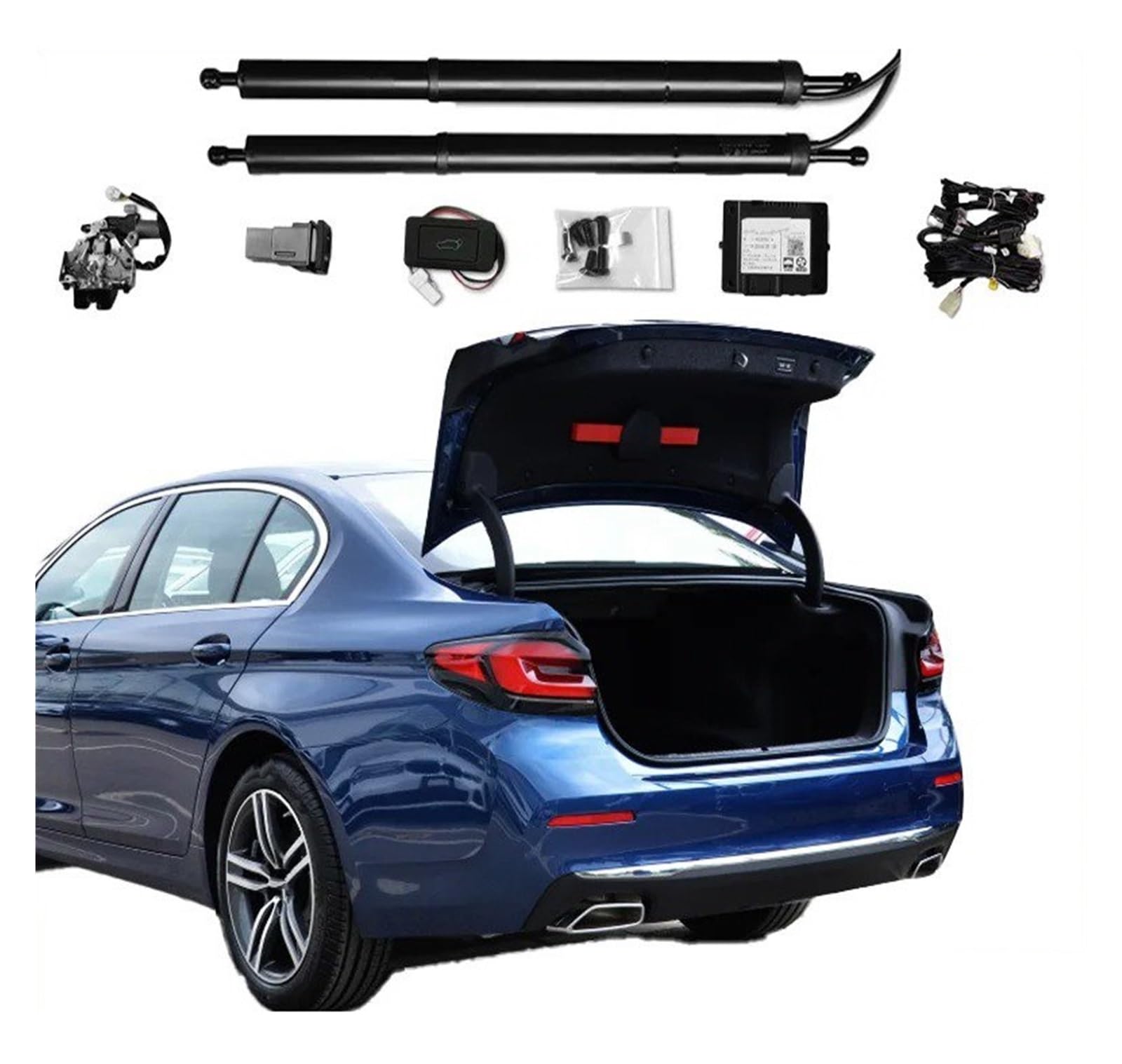 Für VW Für Golf 8 2021 2022 2023 Stamm Elektrische Heckklappe Aufzug Auto Automatische Stamm Öffnung Drift Stick Kit Fuß Sensor Antriebseinheit Heckklappe Gasdruckfeder(No Kick Senor) von NIKKHO