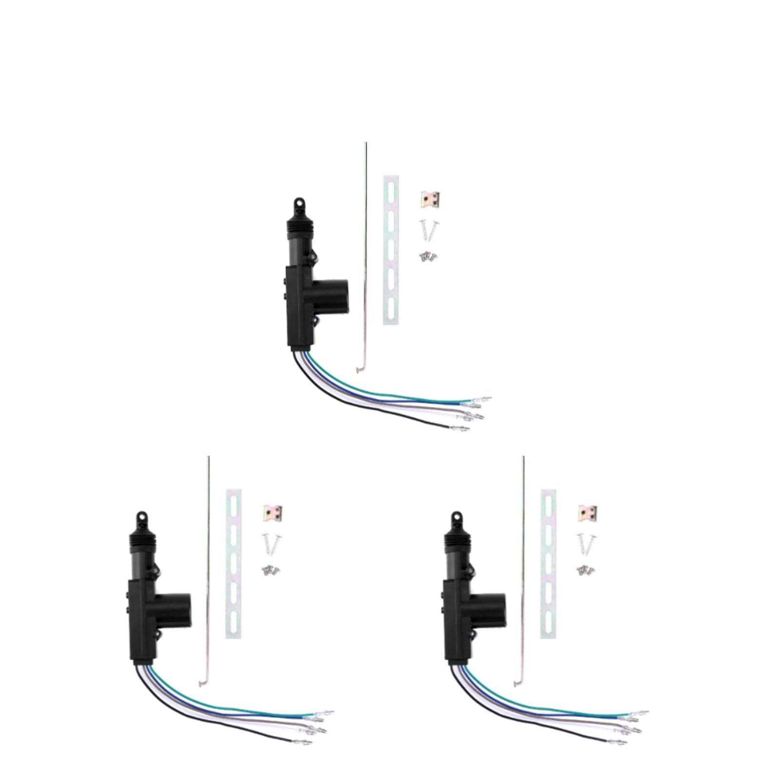 Heckklappe Türschloss 2/5-Draht-Universal-Auto-Elektro-Fernbedienungs-Zentralverriegelungsantrieb Automatisches 12V Hochleistungs-Verriegelungssystem Einzelpistolen-Typ-Kit Heckklappe Schloss(5 Wire 3 von NIKKHO