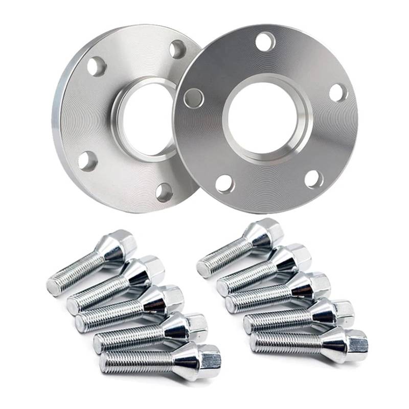 Spurverbreiterungen Für 1/3/5/6/7/8Serie Z3 Z4 Z8 Auto-Spurverbreiterungen 72,6 Mm Zentrische Raddichtung Radnabenadapter + Radmuttern-Spurverbreiterung Rad Distanzscheiben(Silver 10mm 40mm M14x1.25) von NIKKHO