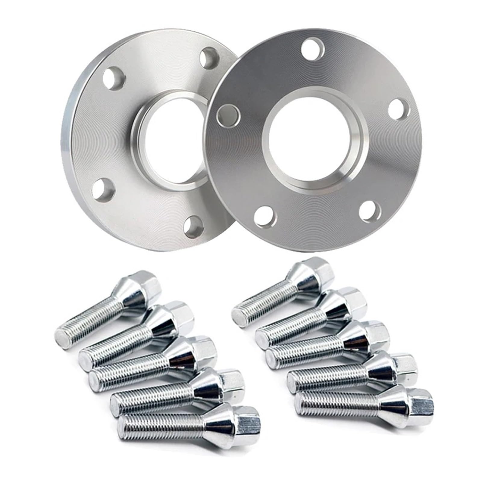 Spurverbreiterungen Für 1/3/5/6/7/8Serie Z3 Z4 Z8 Auto-Spurverbreiterungen 72,6 Mm Zentrische Raddichtung Radnabenadapter + Radmuttern-Spurverbreiterung Rad Distanzscheiben(Silver 15mm 40mm M14x1.25) von NIKKHO