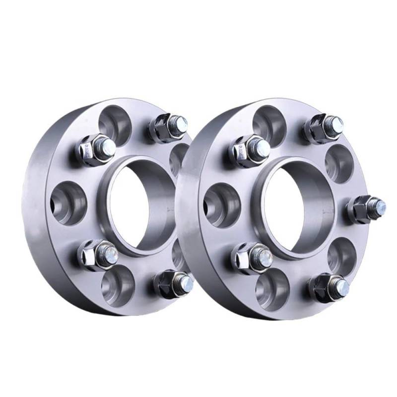 Spurverbreiterungen Für Aluminium Legierung Spurverbreiterungen 2 Stück 5x112 CB 66,6mm Felgen Adapter Geschmiedet Rad Distanzscheiben(Spacer 25mm-SR) von NIKKHO