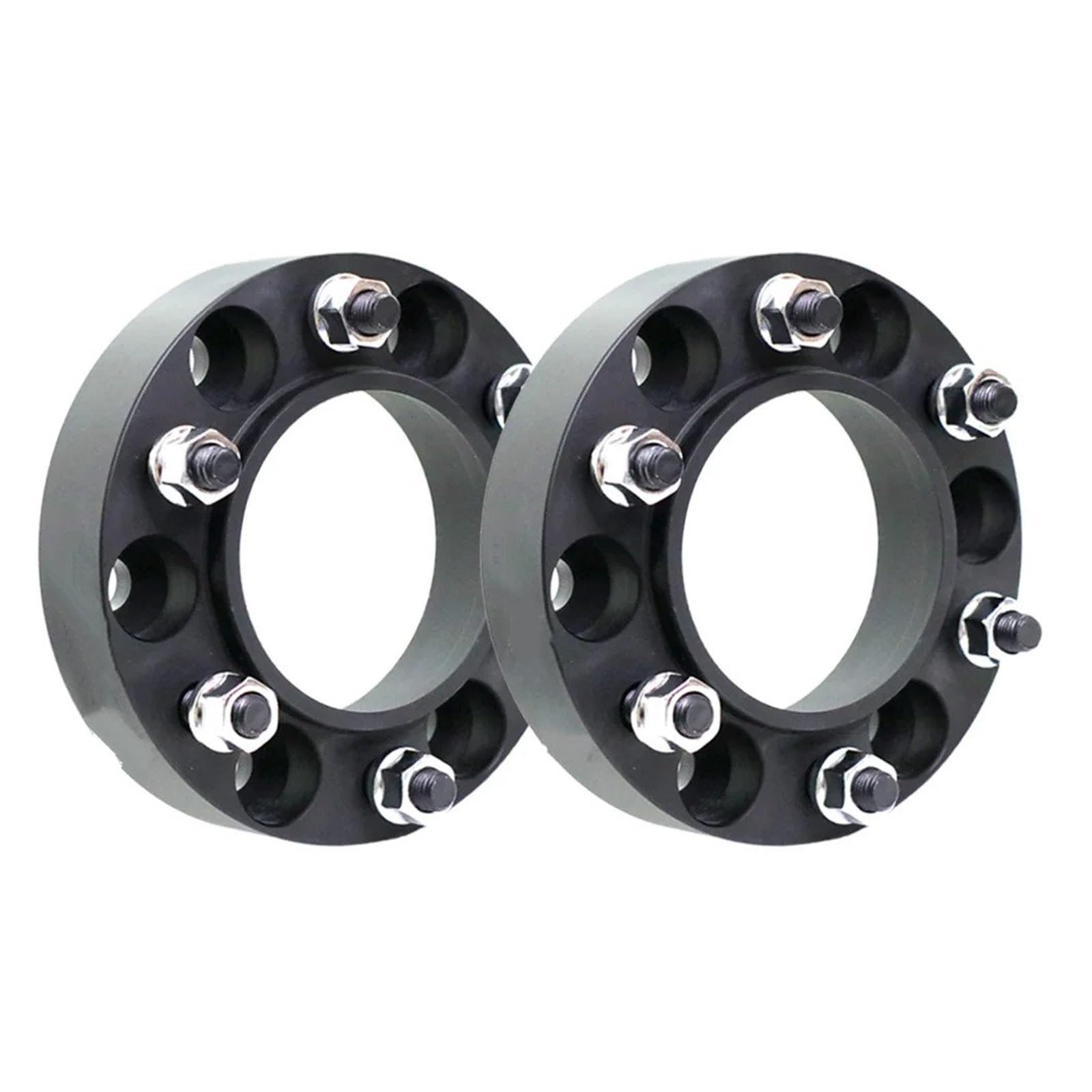 Spurverbreiterungen Für Toyota Für Land FJ Für Cruiser Für Hiace 6 Löcher 30mm/35mm/38mm Aluminium Legierung Rad Spacer 2 Stück Rad Distanzscheiben(Black 30mm) von NIKKHO