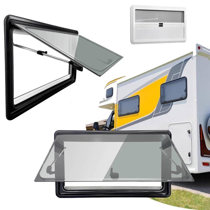 Caravan Seitenfenster, Wohnwagen Fenster, Push Fenster mit Fliegengitter, Ausstellfenster für RV Wohnwagen Fahrzeugen, Wohnwagen, Wohnmobile, Camper,1000×500mm von NIKSHI