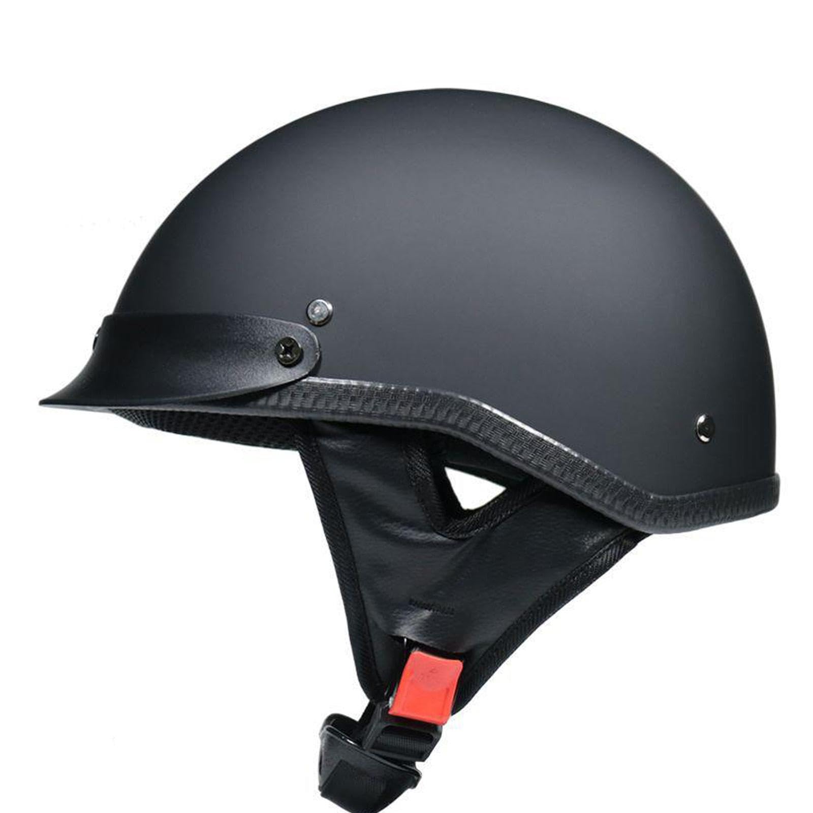 Motorrad Halbhelme Gehirn Kappe Halbschale Jet Helm Scooter Helm Retro Helme Motorrad Halbhelm Männer und Frauen Erwachsene für Cruiser Chopper Biker Moped ECE Zulassung,#1-L(57-58CM) von NIKSHI