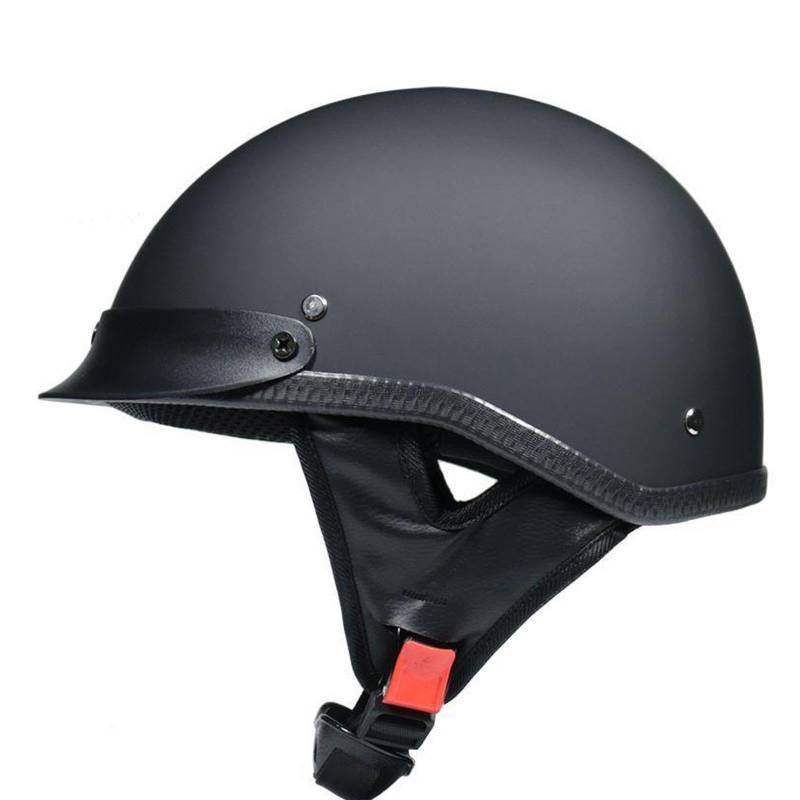 Motorrad Halbhelme Gehirn Kappe Halbschale Jet Helm Scooter Helm Retro Helme Motorrad Halbhelm Männer und Frauen Erwachsene für Cruiser Chopper Biker Moped ECE Zulassung,#1-M(55-56CM) von NIKSHI