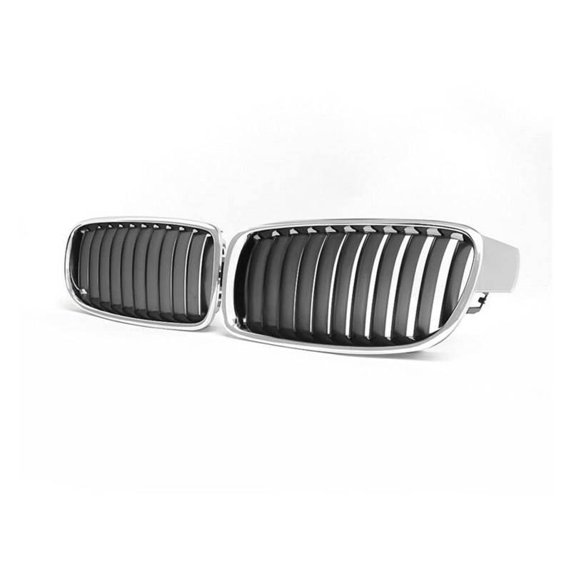 Sport KüHlergrill,Nieren Doppelsteg Auto Chrom + Schwarz Front Grillg Grilles Nierenpasse Verwendung Passend für-BMW 3-Serie F30 F31 F35 12-18 von NIMUDU