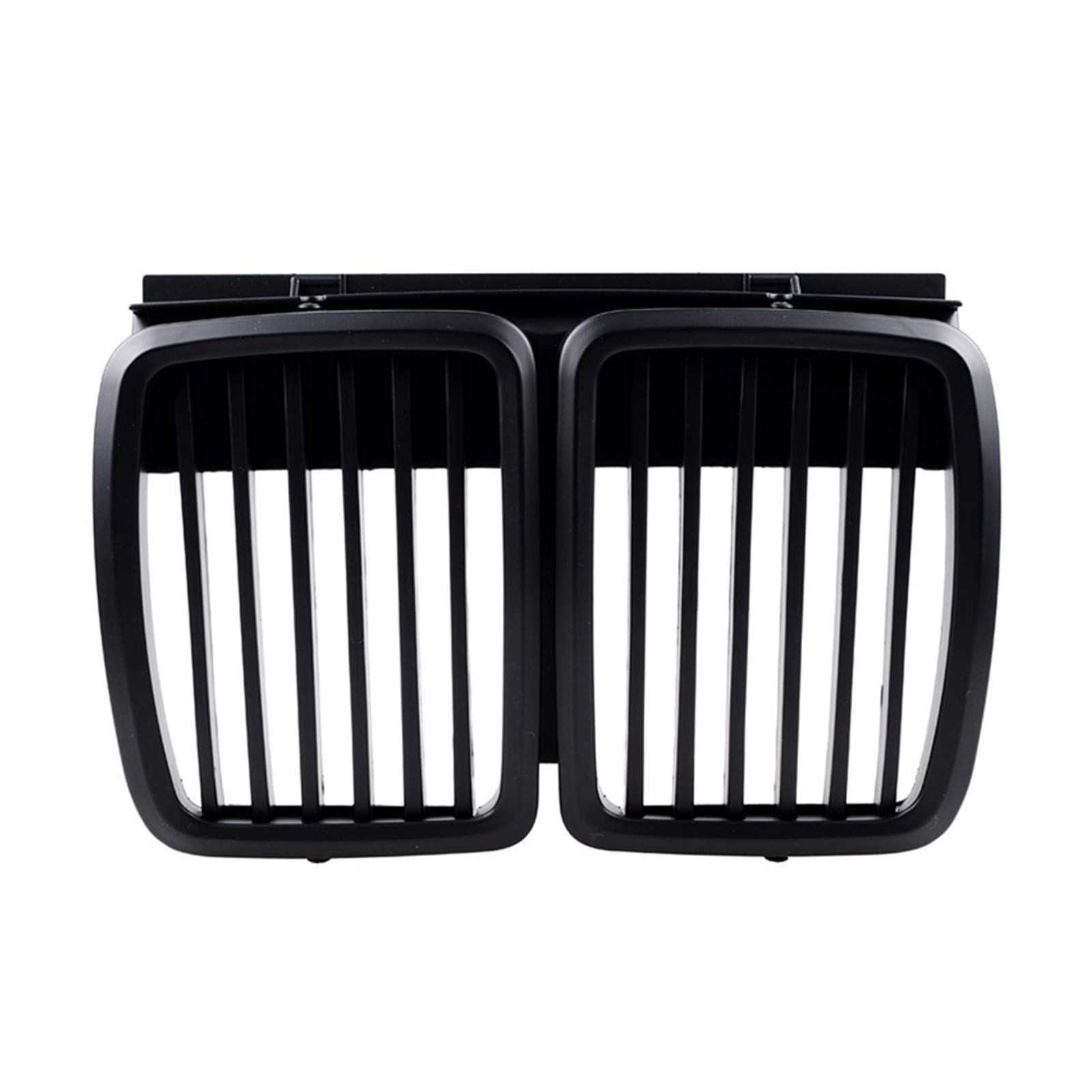 Sport KüHlergrill,Nieren Doppelsteg Frontgitter Ersatzfassungs Passend für BMW E30 3-Serie M3-Bleiher-Bumper Grill Matte schwarz (Color : Black) von NIMUDU