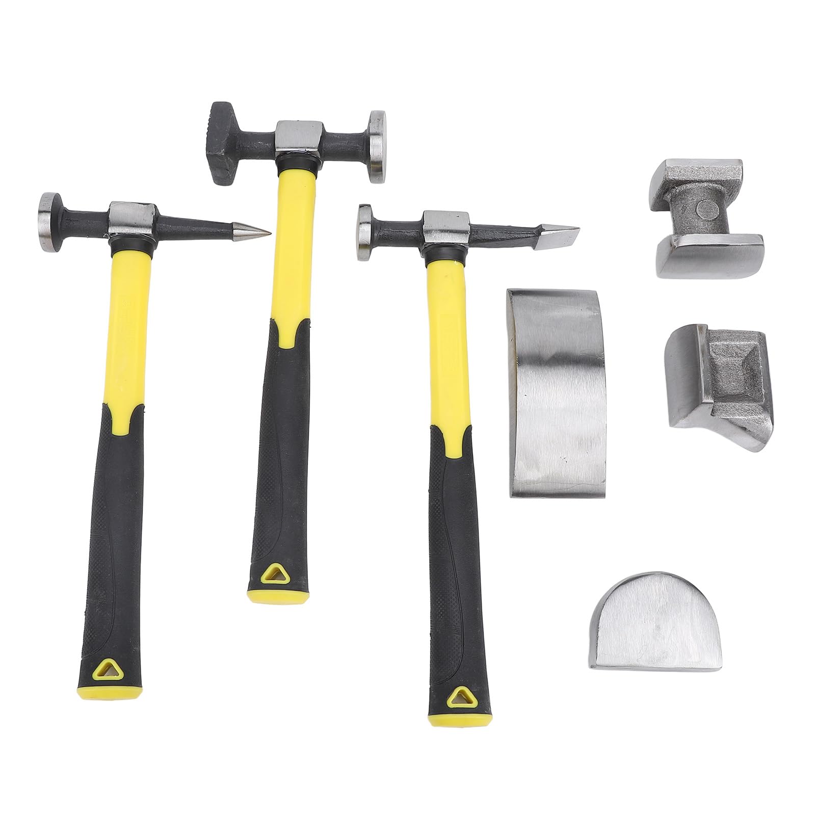 NINESHE Autokörperreparatur -Kit 7PCS Kohlenstoffstahl Hochleistungs Auto Body Hammer und Dolly Set Dent Reparaturwerkzeuge mit Kastenwagenwagen von NINESHE