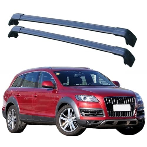 Dachträger für Autos 2 Stück Auto-Dachträger, for Audi Q7 5 4L SUV 2006–2015, Dachträger, Querträger, Gepäckträger, Transportträger, Aluminium, Diebstahlsicher, abschließbar, A(B) von NINHFTDROU