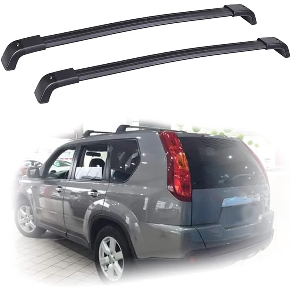 Dachträger für Autos 2 Stück Autodachträger, for Nissan X-Trail T31 2007 2008 2009 2010 2011 2012 2013 Dachträger Querträger Gepäckträger Transportträger Aluminium, Diebstahlsicher abschließbar von NINHFTDROU