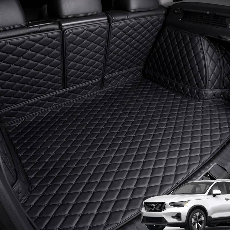NINIS Auto-kofferraummatte für Volvo XC40 2019-2024, Kofferraummatte aus Kunstleder Kofferraum Schutzmatte Kofferraumschutz wasserdichte rutschfeste Frachtmatten,B von NINIS