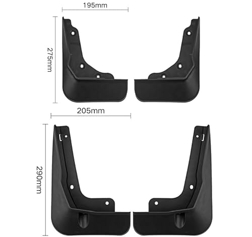4 Stück Schmutzfänger für Chery Arrizo 8 2022-2023 2024 2025, Auto Vorne Und Hinten Schmutzfänger Kratzfest Spritzschutz Kotflügel Verschleißfest von NINQ