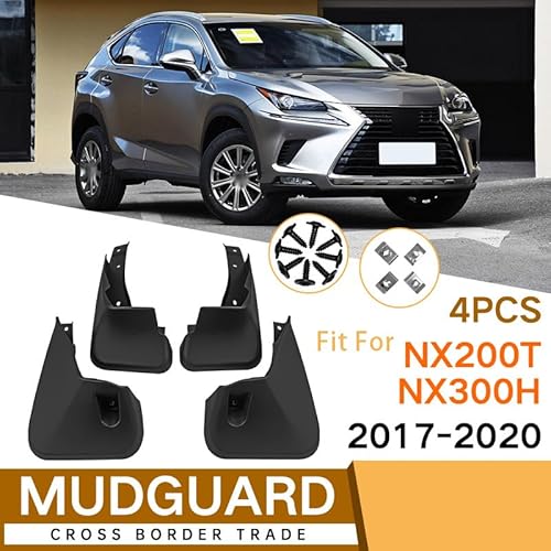 4 Stück Schmutzfänger für Lexus NX200T/300H 2017-2022 2023 2024 2025, Auto Vorne Und Hinten Schmutzfänger Kratzfest Spritzschutz Kotflügel Verschleißfest von NINQ