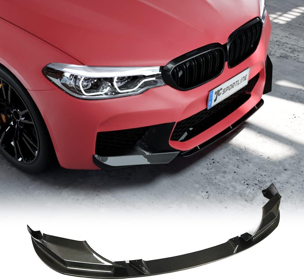 Auto Frontspoiler für B-MW 5 Series F90 M5 Sedan 2018 2019 2020, Kohlefaser-Look Frontspoiler, Wasserdicht, Verschleißfest, Stoßstangenverkleidung von NINQ