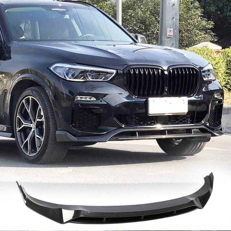 Auto Frontspoiler für B-MW X5 G05 xDrive40i xDrive50i M Sport SUV 2019-2021, Kohlefaser-Look Frontspoiler, Wasserdicht, Verschleißfest, Stoßstangenverkleidung,1pc von NINQ