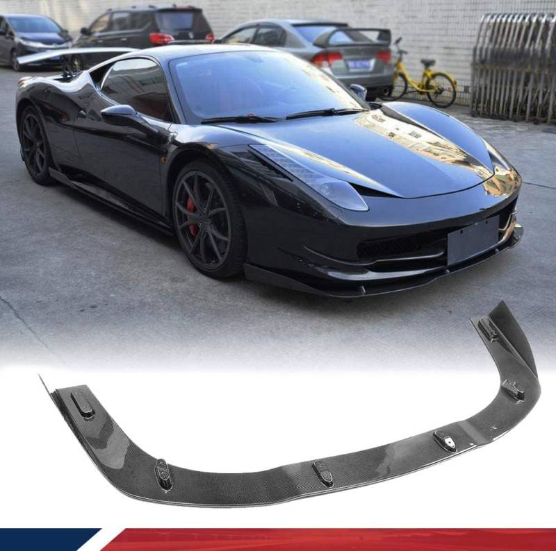 Auto Frontspoiler für F-errari 458 Italia Spider 2011-2013, Kohlefaser-Look Frontspoiler, Wasserdicht, Verschleißfest, Stoßstangenverkleidung von NINQ