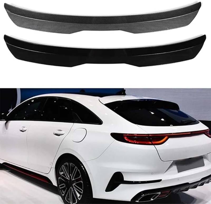 Auto Heckspoiler Flügel für KIA Proceed 2019-2023, Kohlefasermaterial Dach Heckflügel Spoiler Performance Tuning Lippe Wing Dekoration Zubehör,A Gloss Black von NINQ