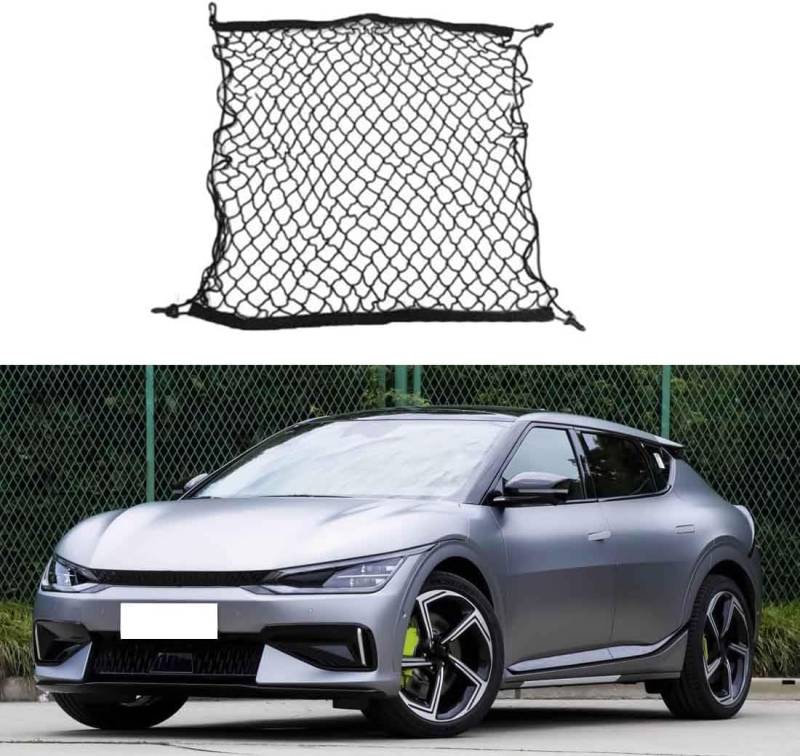 Auto Kofferraum Gepäcknetz für Kia EV6 GT-Line CV 2022 2023, Super Elastisch Kofferraum Gepäck Organizer Netz Nylon Netztasche von NINQ