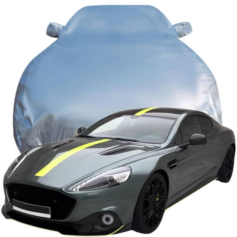 Autoabdeckung Kompatibel für Aston Martin Rapide AMR 2020, Schnee/Kratzfest/Uv-Schutz Alles Wetter Oxford Schutzplane,Silver von NINQ