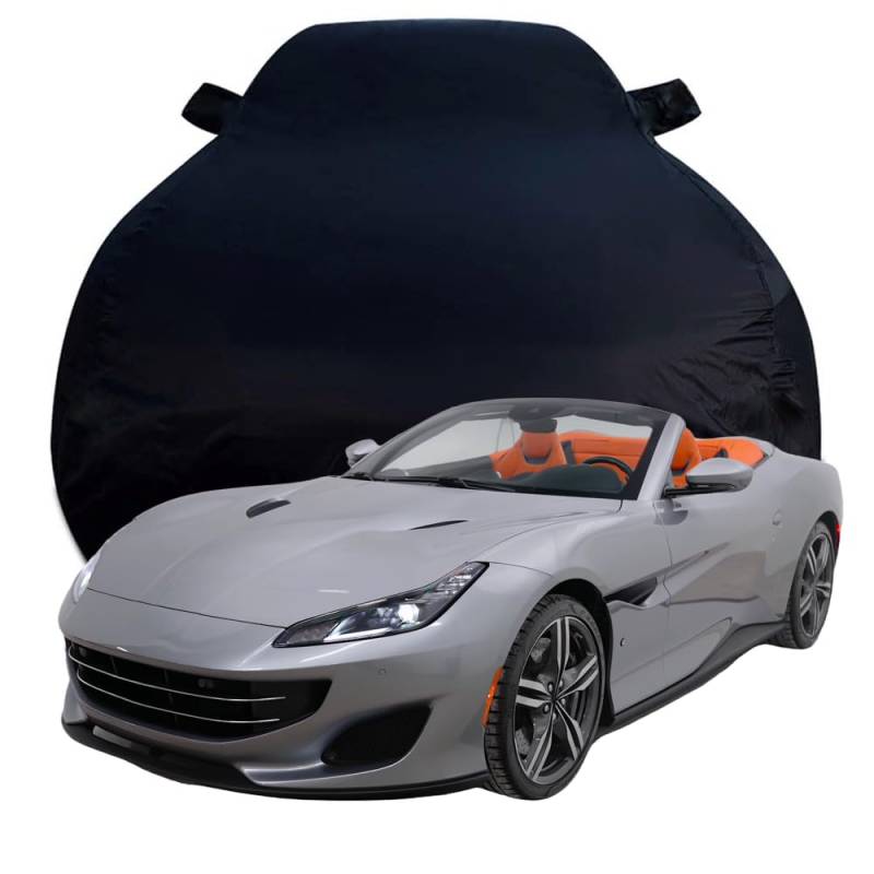 Autoabdeckung Kompatibel für Ferrari Portofino, Schnee/Kratzfest/Uv-Schutz Alles Wetter Oxford Schutzplane,Black von NINQ