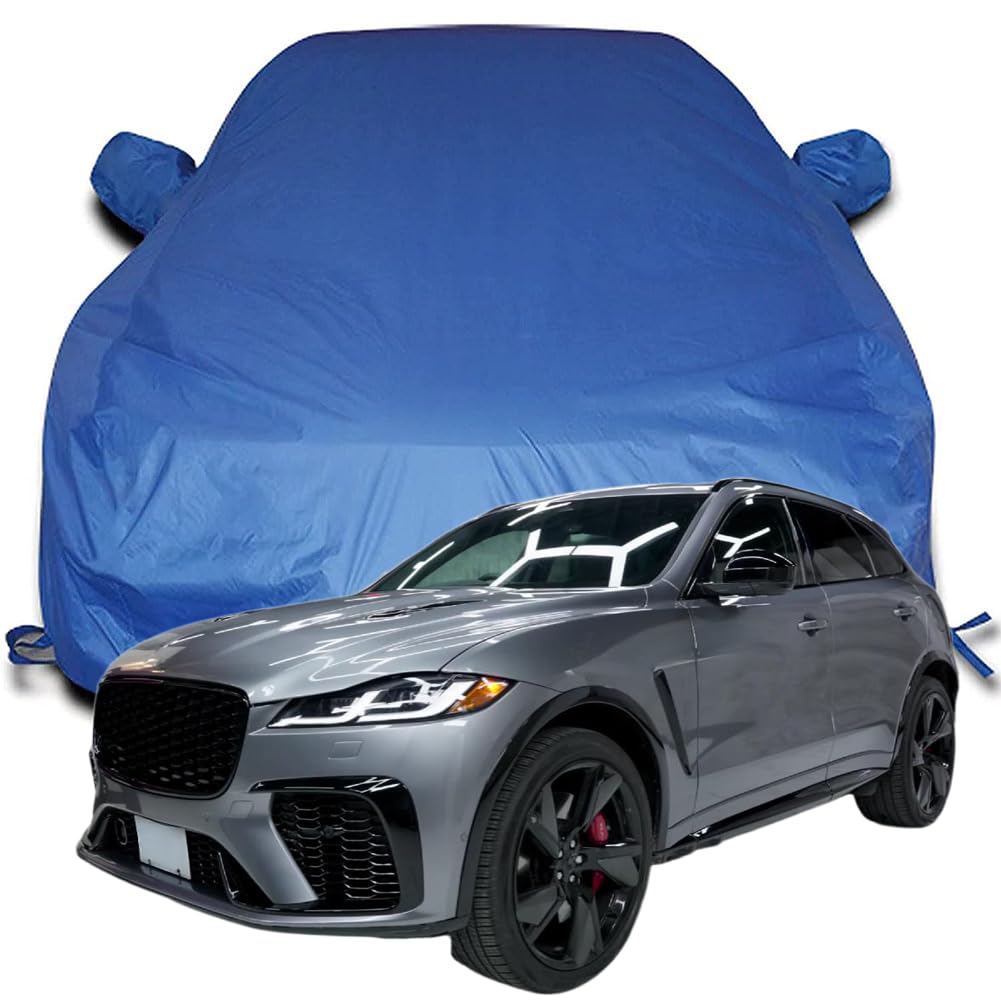 Autoabdeckung Kompatibel für Jaguar F-Pace SVR, Schnee/Kratzfest/Uv-Schutz Alles Wetter Oxford Schutzplane,Blue von NINQ