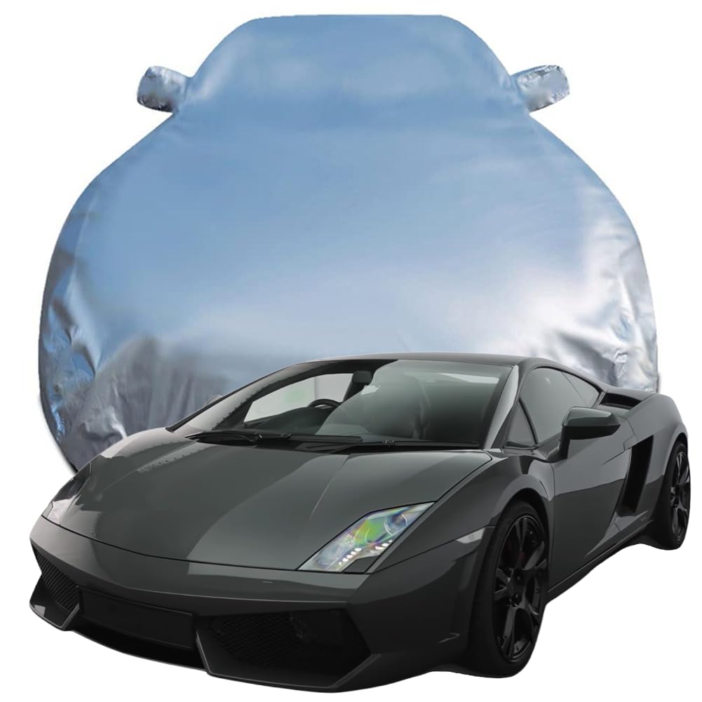 Autoabdeckung Kompatibel für Lamborghini Gallardo V10, Schnee/Kratzfest/Uv-Schutz Alles Wetter Oxford Schutzplane,Silver von NINQ