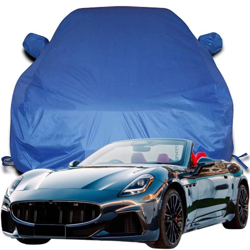 Autoabdeckung Kompatibel für Maserati GranCabrio Trofeo, Schnee/Kratzfest/Uv-Schutz Alles Wetter Oxford Schutzplane,Blue von NINQ