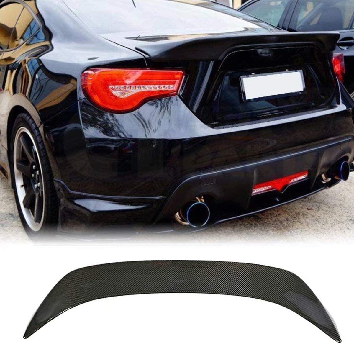 Kohlefaser-Auto-Heckspoiler für Subaru BRZ 2013–2018, Premium-Kohlefasermaterial-Kofferraumdeckel, Heckflügel, Gelspoiler, Flügel, 3M-Klebeband, Heckspoilerflügel, Kofferraum-Dachverkleidung, Zubehör von NINQ