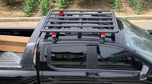 NINQ 2 Stück Auto Querträger Dachträger für Ford Ranger, Eloxiertem Aluminium Fahrradträger Dachboxen Offener Dachreling Dachgepäckablage von NINQ