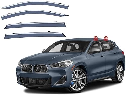 NINQ 4 StüCk Auto Windabweiser für B-MW X2 F39 2018+, Autofenster Regenschutz Sonnenschutz Regenabweiser Anklebbare Deflektoren Guard Zubehör von NINQ