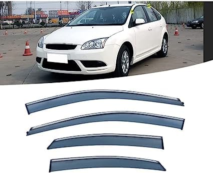 NINQ 4 StüCk Auto Windabweiser für F-ocus Hatchback 2007-2011, Autofenster Regenschutz Sonnenschutz Regenabweiser Anklebbare Deflektoren Guard Zubehör von NINQ