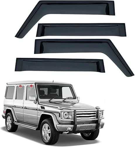 NINQ 4 StüCk Auto Windabweiser für M-ercedes Benz G-Class W463 W461 2004-2018, Autofenster Regenschutz Sonnenschutz Regenabweiser Anklebbare Deflektoren Guard Zubehör von NINQ