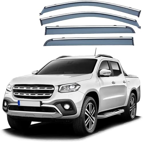 NINQ 4 StüCk Auto Windabweiser für M-ercedes Benz X Class Pickup W470, Autofenster Regenschutz Sonnenschutz Regenabweiser Anklebbare Deflektoren Guard Zubehör von NINQ