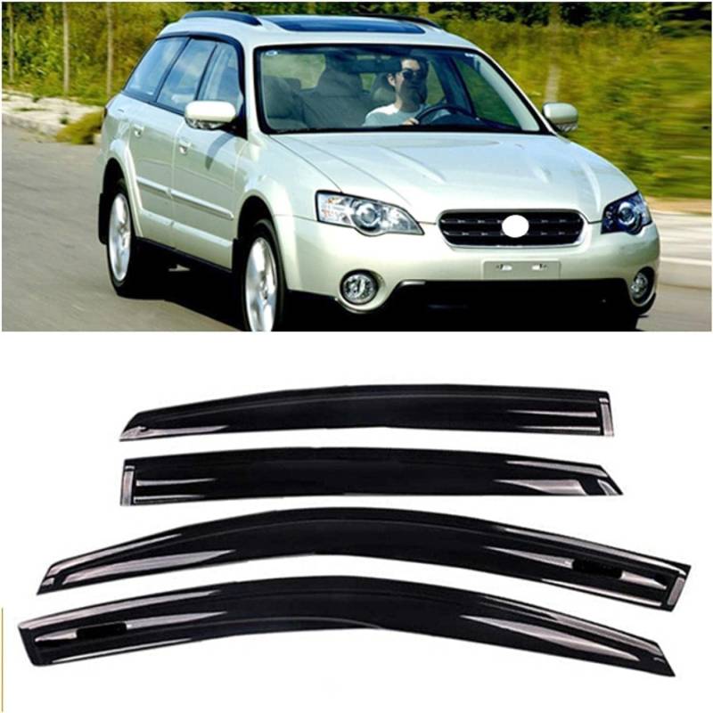 NINQ 4 StüCk Auto Windabweiser für S-ubaru Outback 2004-2005, Autofenster Regenschutz Sonnenschutz Regenabweiser Anklebbare Deflektoren Guard Zubehör von NINQ