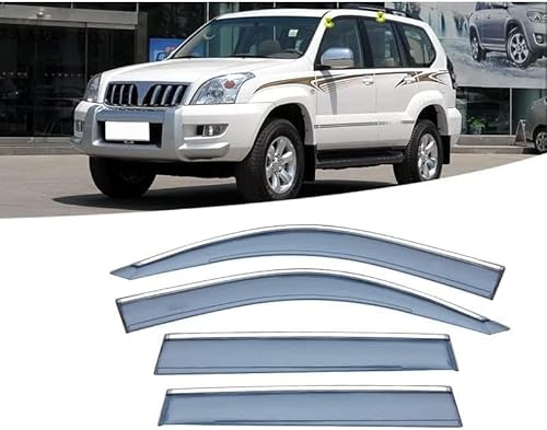 NINQ 4 StüCk Auto Windabweiser für t-oyota Prado FJ120 2003-2009, Autofenster Regenschutz Sonnenschutz Regenabweiser Anklebbare Deflektoren Guard Zubehör von NINQ