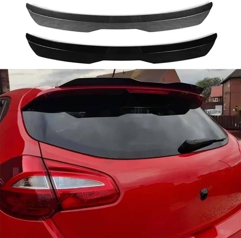 NINQ Auto Heckspoiler Flügel für Renault Clio MK5 Clio 5 2019-2023, Kohlefasermaterial Dach Heckflügel Spoiler Performance Tuning Lippe Wing Dekoration Zubehör,A Gloss Black von NINQ