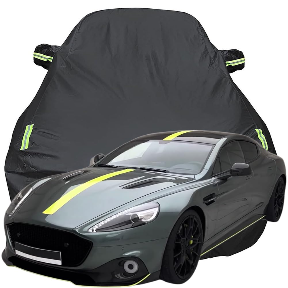 Vollgarage Autoabdeckung für Aston Martin Rapide AMR 2020, Schnee/Kratzfest/Uv-Schutz Oxford Autoplanen Garagen, Hagelschutzplane,Black-Plus-Cotton von NINQ