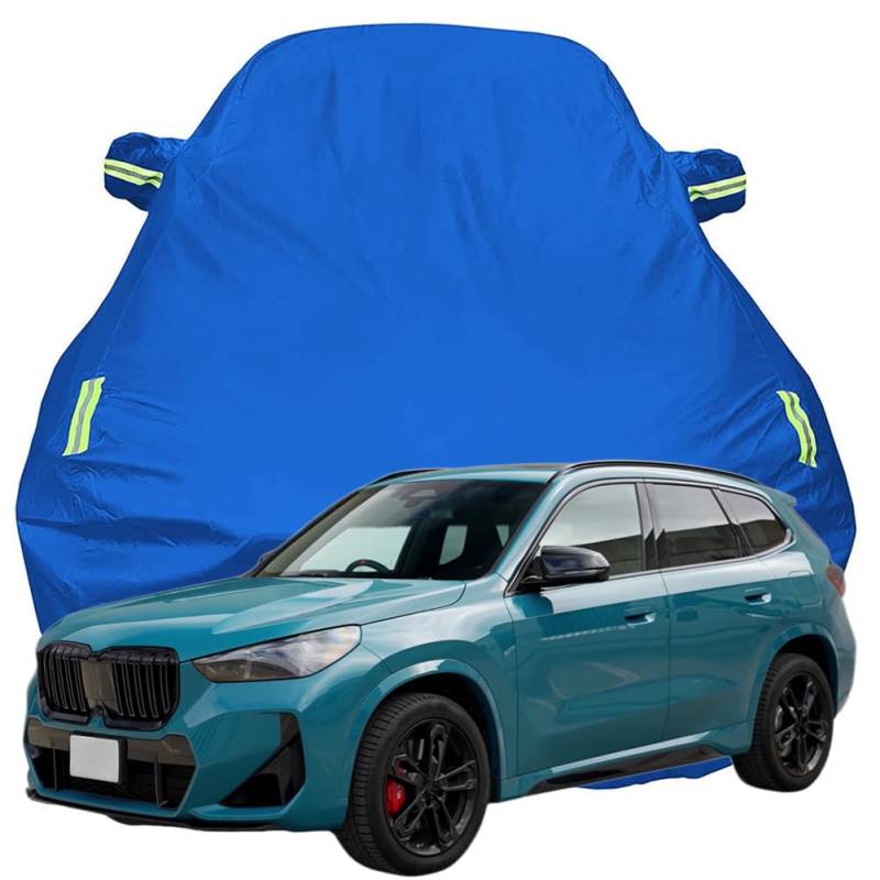 Vollgarage Autoabdeckung für BMW X1 M35i, Schnee/Kratzfest/Uv-Schutz Oxford Autoplanen Garagen, Hagelschutzplane,Blue-Plus-Cotton von NINQ